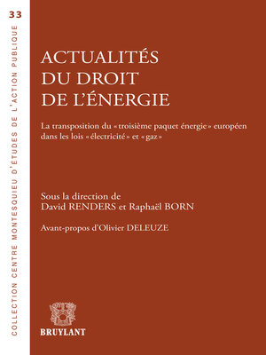 cover image of Actualités du droit de l'énergie